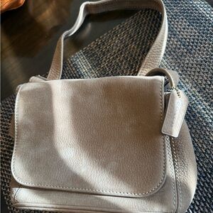 Coach Beige Leather Shoulder Bag